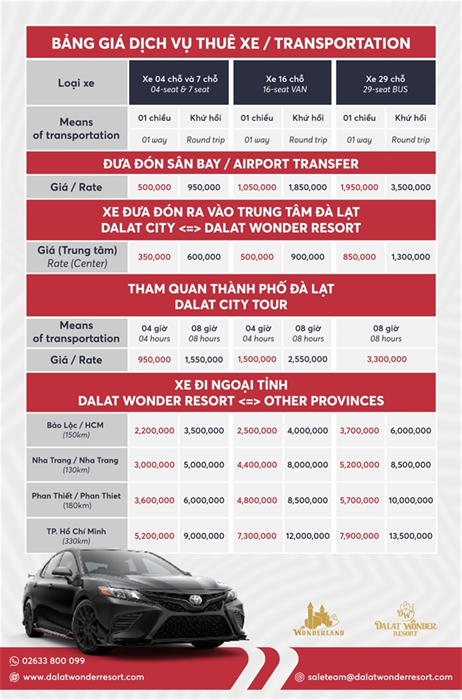 DỊCH VỤ XE ĐƯA ĐÓN